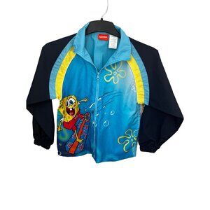 Nickelodeon Spongebob Kids Jacket 8/10 Blue Polyester Long Sleeve Zip-Up